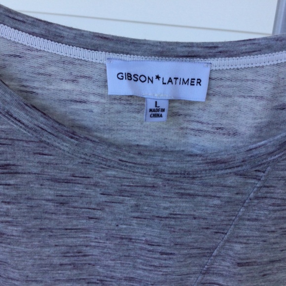 Women’s Gibson Latimer Long Sleeve Heather Scoop Neck Tunic, size large - Picture 5 of 5